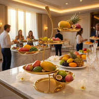 S-Shaped Fruit Stand Polished Tiered Fruit Stand Shallow Trays Table Accessory