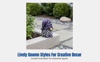 Garden Gnome Sculpture, Resin Cartoon Dwarf Decor for Yard, Home, Christmas, Assorted Colors
