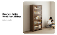 particle-proofresistant Narrow Cabinet with Flip-up Doors Space-Saving Design Freestanding Multi-Tier Cabinet Stackable storage cabinet for Book Lovers, Collectors, child's Room, Small Spaces, Home Office, Bedroom