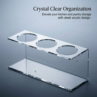 Water Bottle Storage Rack Wall Mounted, Clear Acrylic Hanging Display Shelf, Kitchen Cupboard Cabinet Organizer