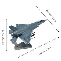 Fighter Jet Model Alloy Model with Stand Detachable Toy for Collectors History Buffs