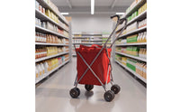 Portable Foldable Shopping Cart Washable Shopping Cart with Wheels Long-Lasting Folding Trolley Sturdy for Apartment Living, Camping
