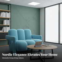 Nordic Design Channel-Tufted Single Sofa Minimalist Design Lounge Chair Thick Cushion Seating Furniture High-Density Foam for Hotel Managers, Interior Designers, Business Owners, Reception Area, Living Room, Bedroom, Reading Nook