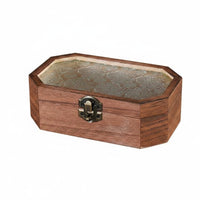 Wooden Jewelry Organizer Light Elegant Design Wooden Jewelry Box Solid Wood Construction Earring Storage Box for Women, Dresser, Bedroom