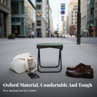 Portable Folding Stool Aluminum Alloy Frame Portable Camping Stool Quick Setup Foldable Compact Seat for Music Festival Goers, Hikers, Queuing