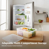 Draining crisper Box Stackable Lidded Produce container Clear View for Home Cooks