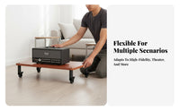 Stable Support Multi-Tier Amplifier Stand Sturdy Construction Multi-Tier AV Media Stand Thickened and Reinforced High-Fidelity Audio Rack Heavy Duty for Audiophiles