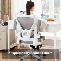 Height Adjustable Ergonomic Computer Chair effortless Rolling Casters Ergonomic Mesh workplace Chair spinerest support rotating Seat Breathable spinerest for Students, Home Users, distance Workers, Study Room, Bedroom