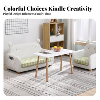 Removable and launderable Cover CreatureThemed Loveseat Cute Cartoon Design kids' Furniture durable Wood Frame children's Seating Easy to Clean for Toddlers, Preschoolers, Parents, Kindergarten, Daycare, Playroom, storytime corner