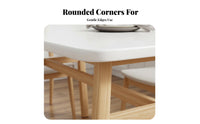 Modern Rectangular Dining Set Space-Saving Design Wooden Dining Table and Chair Set Stable Structure Home Furniture for Homeowners, Apartment Dwellers
