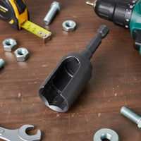Open Side Nut Driver Deepened Design Extended Deep Bit CR-CR Alloy 1/4 Inch Hex Shank Driver for Mechanics, Technicians, Workshops, Construction