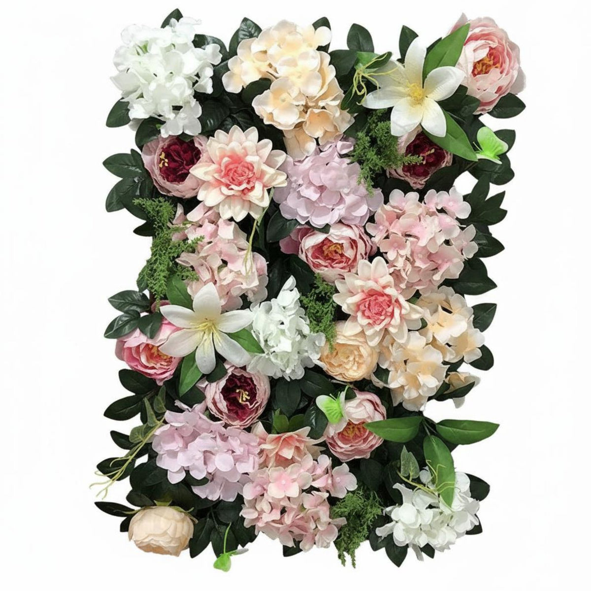 Artificial Rose Wall Decorative Display Synthetic Rose Wall Panel 3D Design Floral Backdrop Panel for Photo Photography
