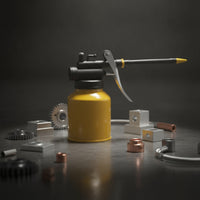2 Pieces Precision Manual Oil Can Compact Pump Oil Can with Nozzle Portable Handheld Oiler One-Handed for Mechanics, Machinists, Industrial Maintenance, Workshop, Garage