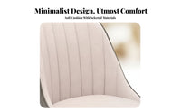 Upholstered Task Chair Armless Design Upholstered Makeup Seat Ergonomic Home Furniture for Students, Adults, Study Room, Bedroom, Bathroom