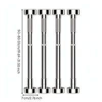 4 Pieces Stainless Steel Under-Sink Support Rod No-Drill Sink Support Pole Rustproof Furniture Stabilizer Adjustable for Homeowners
