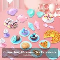44 Pieces Afternoon Tea Toy Set Great Gift Pretend Dessert Tea Set
