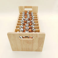 Hand Bells with Wooden Box Portable Classroom Jingle Bells Percussion Instrument Musical Rhythm Toys for Preschool
