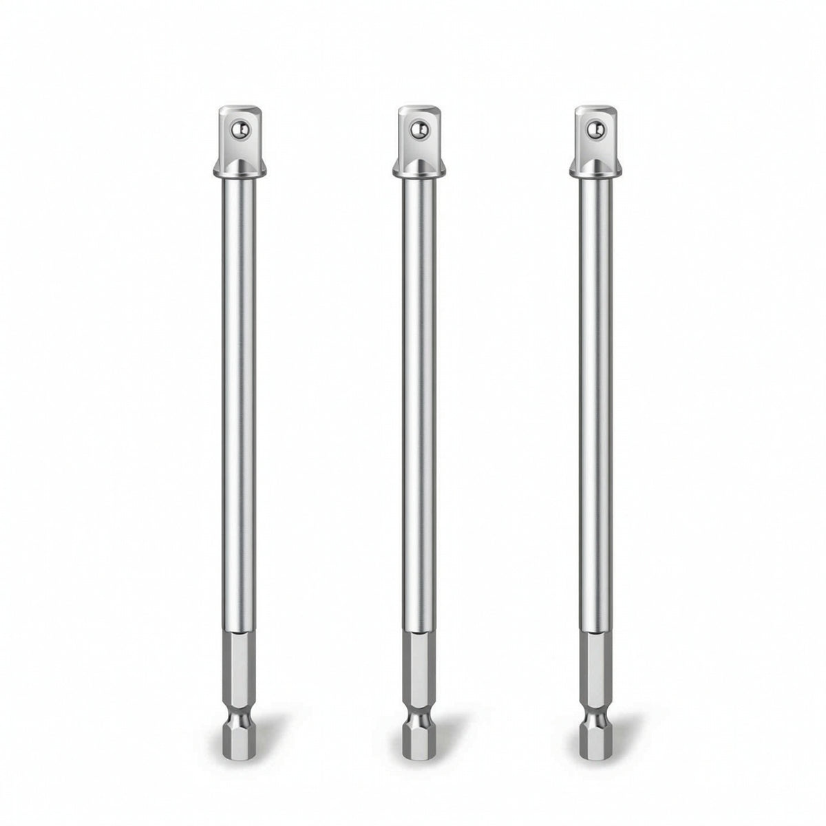 3 Pieces Hex Shank Extension Adapter Long Hardware Secured Fit for Diyers