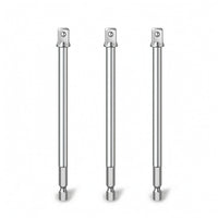 3 Pieces Hex Shank Extension Adapter Long Hardware Secured Fit for Diyers