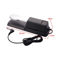2 Pieces Insertable Connector Universal Sustain Pedal Heavy Duty Build Digital Piano Sustain Pedal Portable Design for Stage Performance