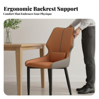 Italian design Upholstered Side Chair Minimalist Design Curved Backrest Chair Padded Seat Dining Seating adaptable Use for Restaurant Owners, Interior Designers, Homeowners, Living Room, Kitchen