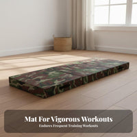 Foldable Design Dance Practice Mat Anti-Tear PU Leather Folding Gymnastics Mat High-Density Foam Portable Floor Pad Easy to Clean for Children, Dancers, Gymnasts, Home, School, Gym