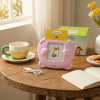 Handheld Educational Card Reader Interactive Flashcard Machine Pocket Language Learning Toy Bilingual for Preschoolers, Preschool
