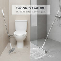 Multi-functional Floor Scrub Brush with Long Handle for Bathroom and Grout Cleaning