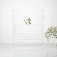 Acrylic Display Cabinet with Shelves Transparent Wall-Mounted Display Cabinet spaceSaving Storage Organizer for Figurines, Miniatures