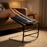 Footstool Angled Padded Footrest Compact Footrest with Metal Frame for Home Office