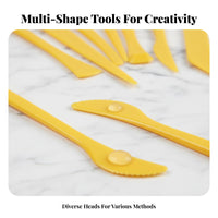 8 Pieces 8-Piece Clay Shaping Tools Reusable Plastic Clay Sculpting Tool Set