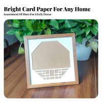 Chinese Lattice Cutcut-Through Mat Hollow-Cut-Through Design Photo Frame Insert Thickened Framing Supply for Artists, Home Decorators, Art Display