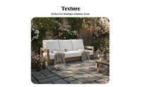 Wooden Patio Sectional Set Waterproof Wooden Frame Sectional Sofa Weather-Resistant Outdoor Furniture for Hotel Managers, Courtyard, Backyard, Balcony
