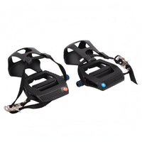Nylon Straps Toe Clip and Strap Pedal Non-Slip Pedals with Toe Cages Textured Adjustable Strap Pedals
