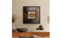 Wooden Picture Frame Rustic-Lumber Frame with Black Border Wall-Mountable for Bedroom, Hallway