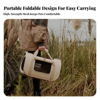 Adjustable Strap Foldable Cat Bag Seatbelt Compatible Foldable Cat Carrier Lightweight for Travelers, Car Rides, Vet Visits, Daily Outings