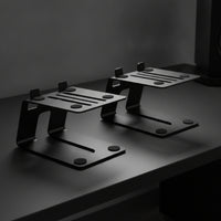 2 Pieces Desktop Speaker Stand Angled Speaker Riser Stands with Anti-Slip Feet Sturdy