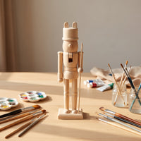 Unfinished Wooden Puppet Paintable Decorative Puppet Movable Wooden Ornament Minimalist for Crafters, Hobbyists