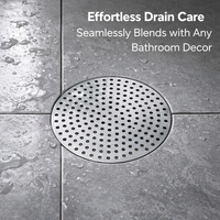 Round Drain for Shower Floor, Stainless Steel Strainer , Tub Cover for Homeowners, 8 Inch