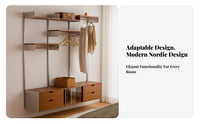 Adjustable Rail Bracket Shelving utilitarian design Wall Shelf Multi-Tier Display