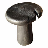 Wabi-Sabi Design Toadstool-Shaped-Shaped Seat Natural Wood Texture Toadstool-Shaped-Shaped Table Rustic Aesthetic Side Stool Multi-Purpose for Interior Designers, Boutique Business Owners, Homestay, Living Room, Entryway, Bedroom