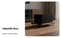 Reduces Resonance Soundbar Vibration Damping Riser Improves Sound Quality Subwoofer Isolation Base Anti-Slip Feet Walnut Wood Speaker Stand Hand-Polished Finish for Audiophiles, High-Fidelity Enthusiasts, Home Theater, Living Room