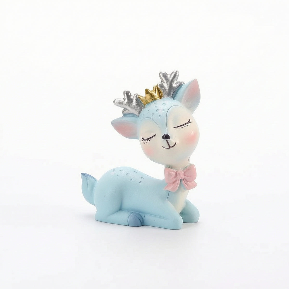 Whimsical Deer Figurine Tabletop Deer Figurine with Antlers Matte Decor Compact for Homeowners, Collectors