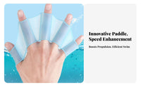Webbed Swimming Gloves High Frog Hand Paddles Improves Form Silicone Swimming Hand Webs for Beginners, Triathletes