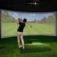 Golf Simulator Screen 3m, High Impact Golf Projection Screen for Home Golf Screen, Sturdy Single Layer Golf Impact Screen
