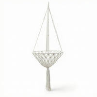 Cat Lounger with Macrame Basket Handmade Cat Lounger Furniture Boho Cozy for Cats, Apartments, Window