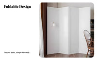 Foldable Multi-Panel Folding Partition Minimalist Design Multi-Panel Divider Movable Privacy Screen unbroken Color for homeowners, Office Workers, Students, Living Room, Bedroom, Studio Apartment, Restaurant