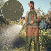 Water-Resistant Split-Leg Apron Waterproof Apron with Pockets Multi-Pocket Adjustable for Gardeners, Florists, Gardening, Harvesting, Orchard