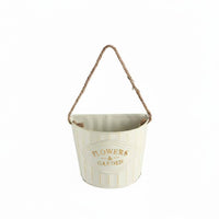 Vintage Wall Planter Detachable Hook Wall Mounted Metal Planter Pot Vintage Iron Hanging Bucket for Gardeners, Balcony