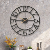 Vintage Metal Wall Timepiece Decorative Home Decor Item Easy to Read for Office
